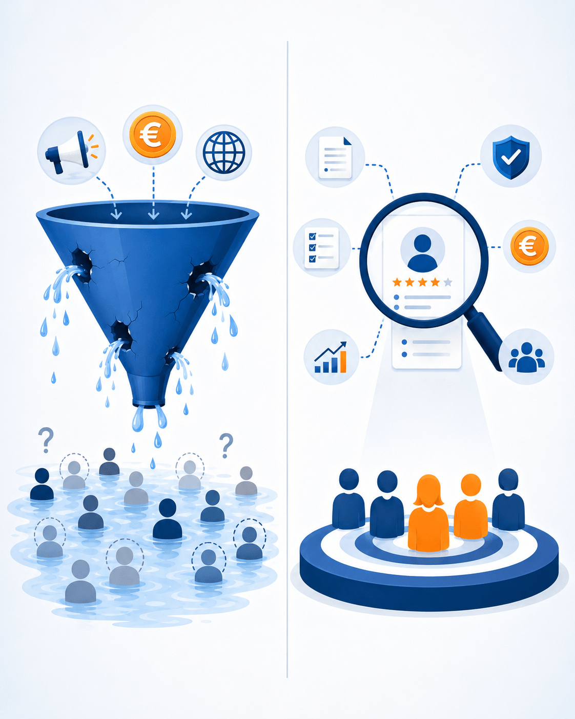 Marketing versus probleemidentificatie bij werving